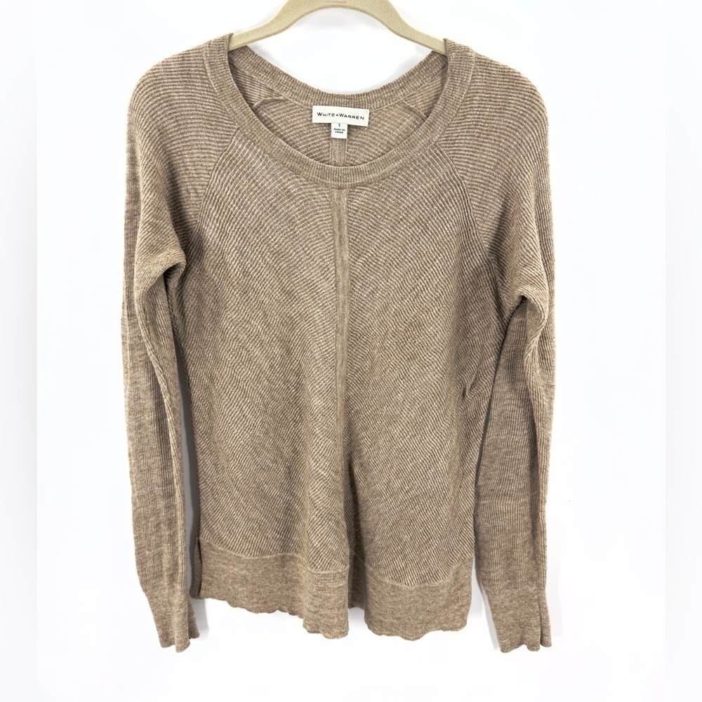 White + Warren Sweater Womens Small Alpaca Blend Soft Granola Capsule Luxury